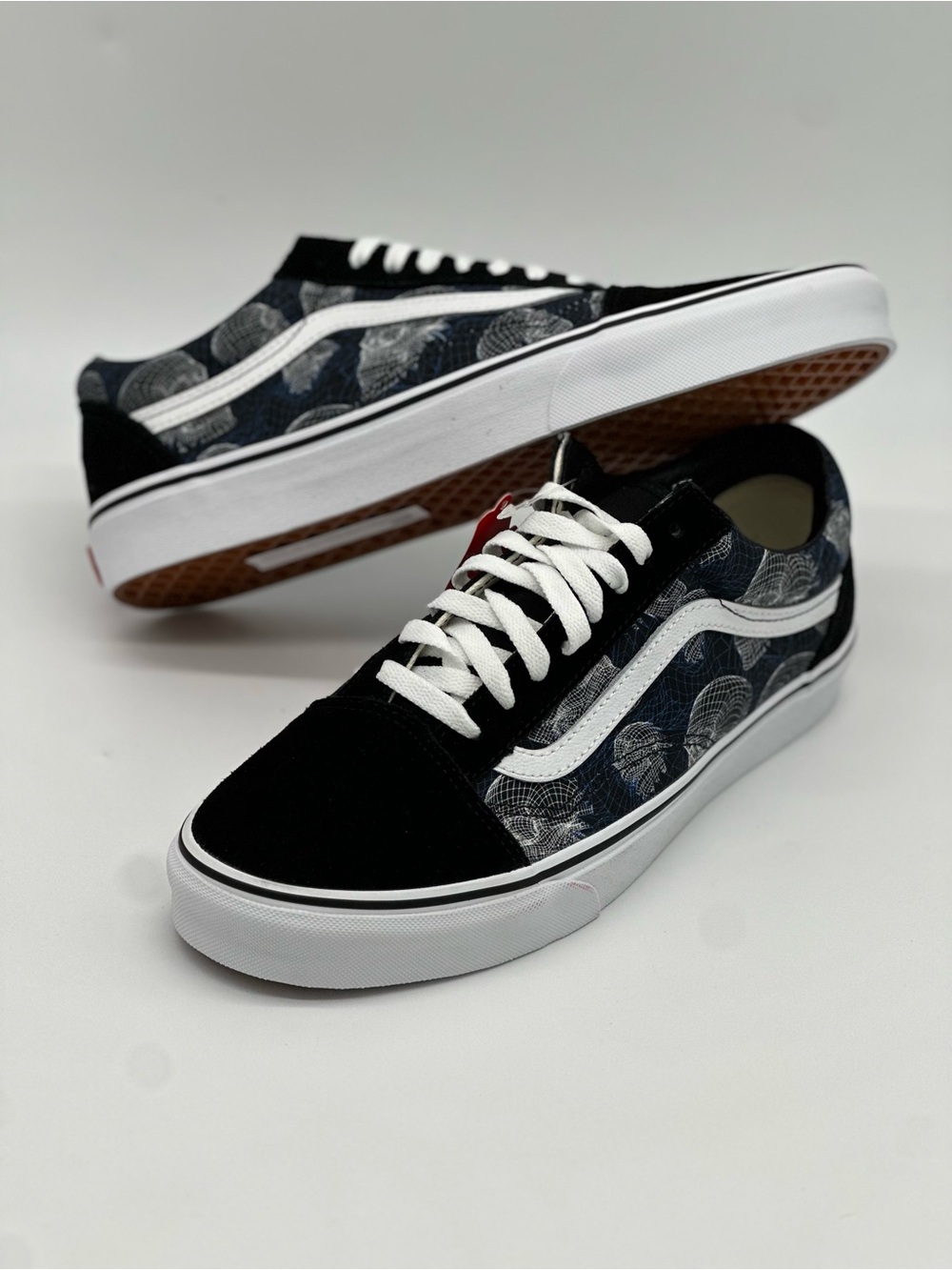 Vans Black & Navy Old Skool with White Stripe - Picture 9 of 10